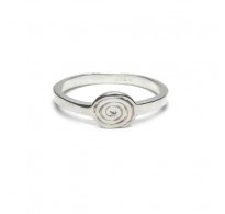 R002421 Handmade Sterling Silver Stackable Minimalist Ring Spiral Solid Stamped 925